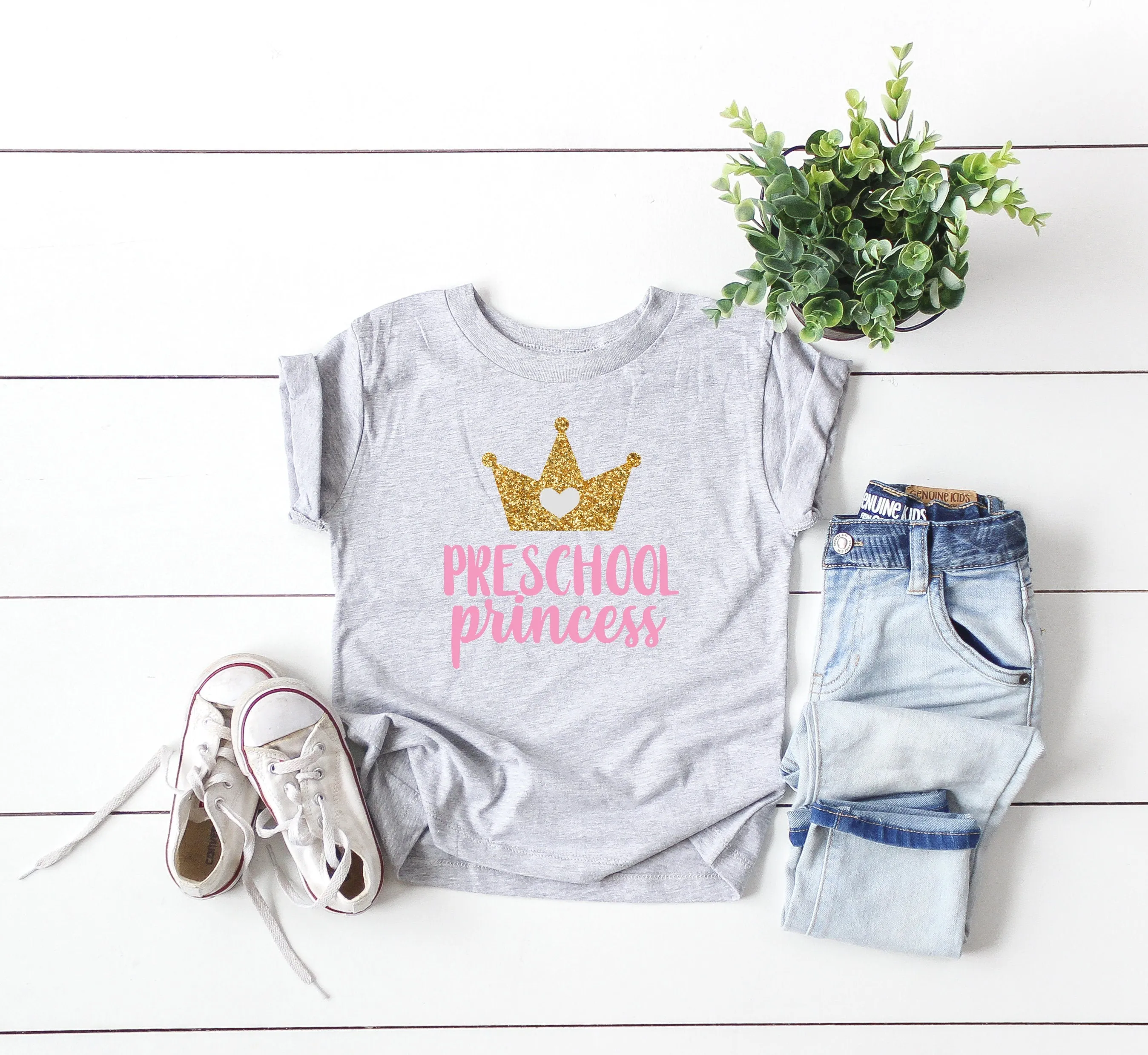 preschool shirt, preschool princess shirt, hello preschool shirt, first day of school shirt, preschool tee, announcement preschool tee