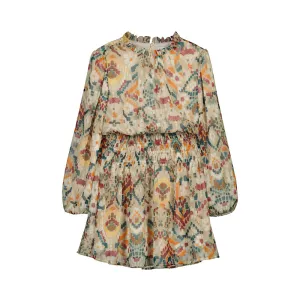 Printed dress for girls - SEPIA