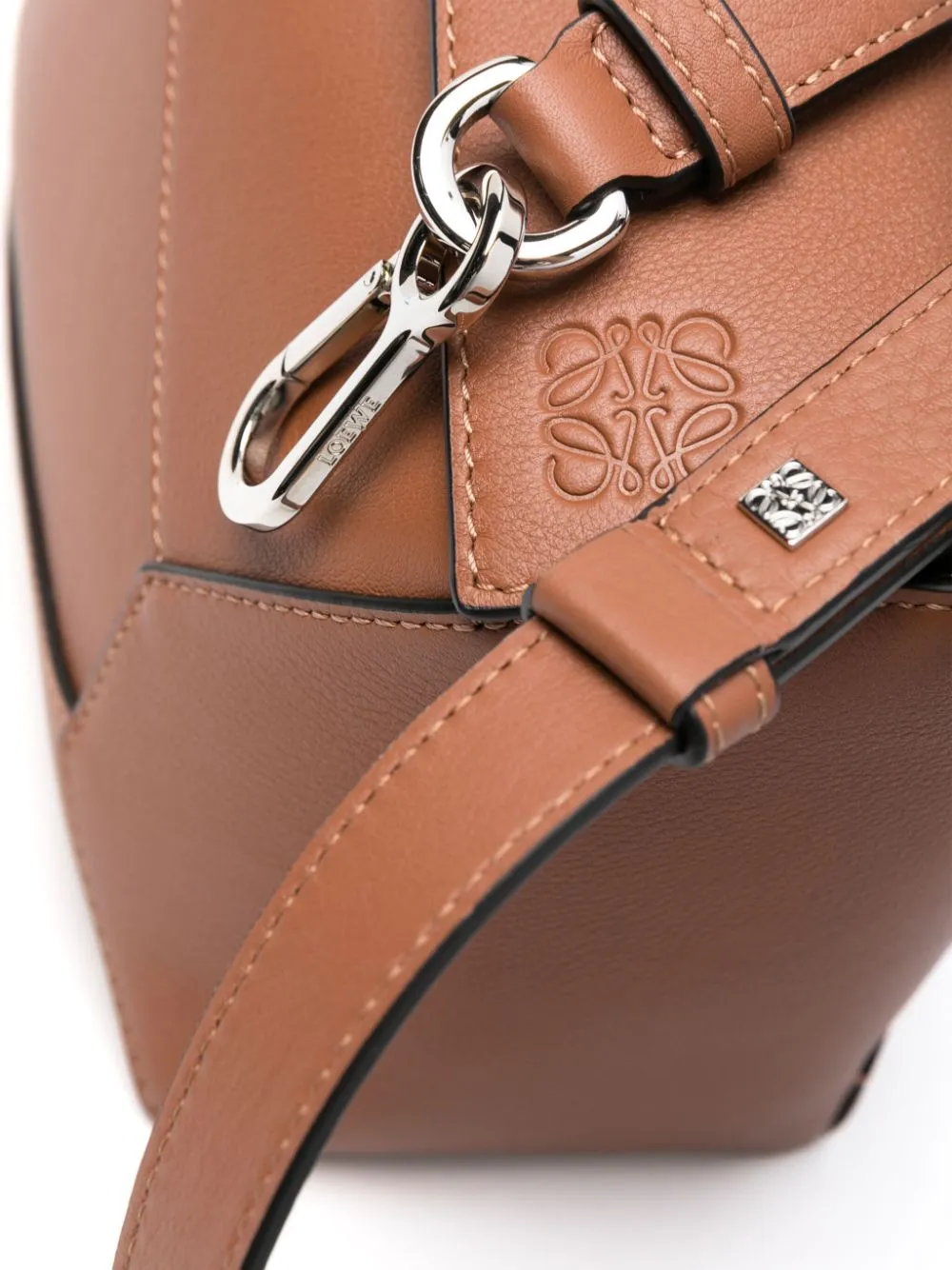 Puzzle edge small leather handbag