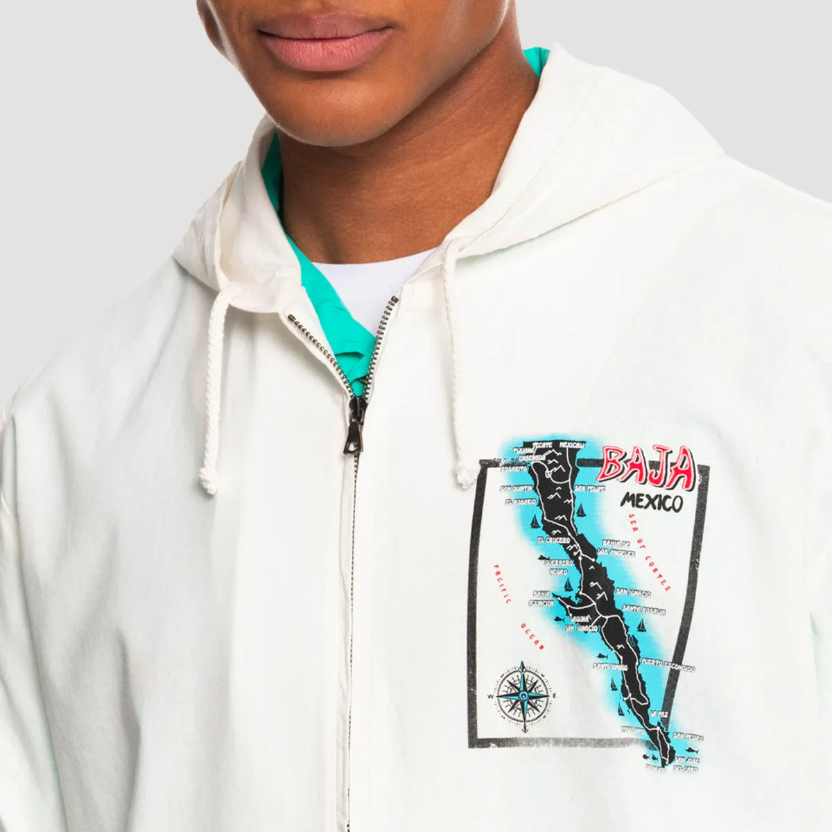 Quiksilver x Stranger Things The Baja Lightweight Jacket White