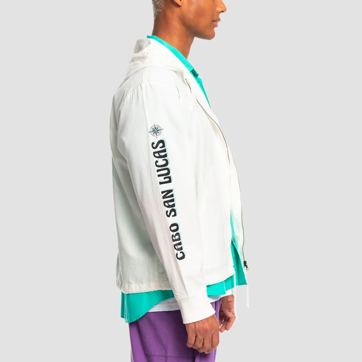 Quiksilver x Stranger Things The Baja Lightweight Jacket White