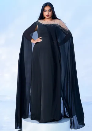 Radiant Plus Size Beaded Evening Gown for Unforgettable Formal Occasions