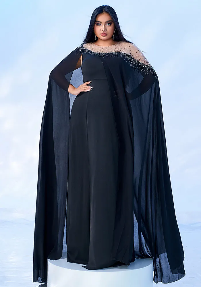 Radiant Plus Size Beaded Evening Gown for Unforgettable Formal Occasions