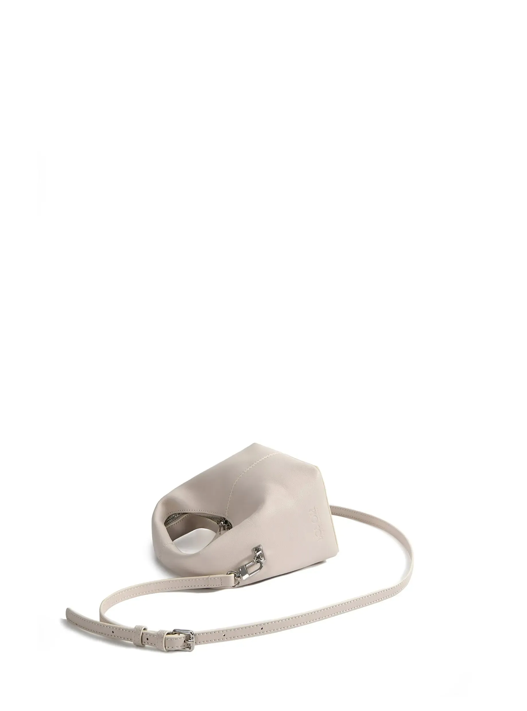 Rebecca Small Cutie Leather Bag, White by Bob Oré