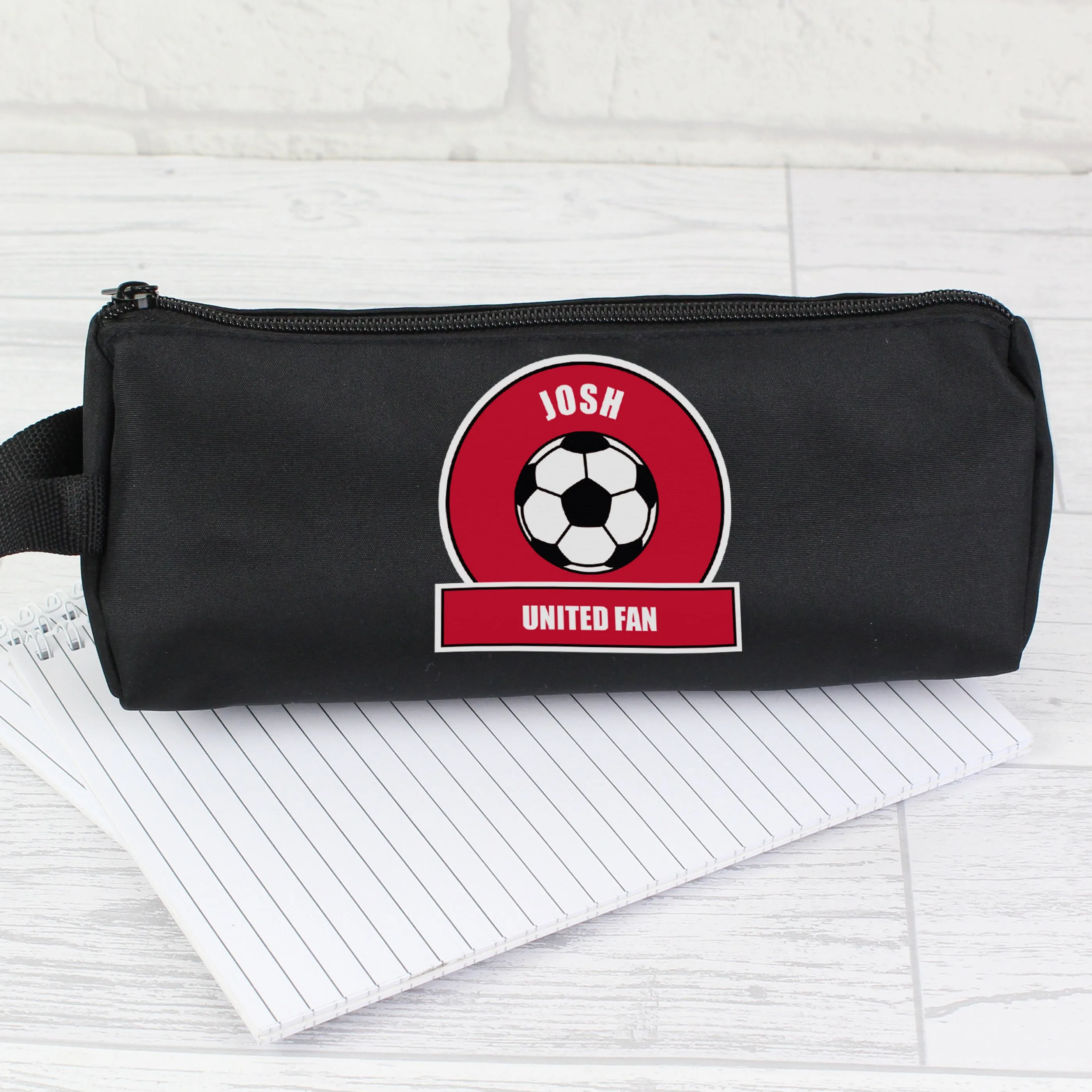 Red Football Fan Pencil Case