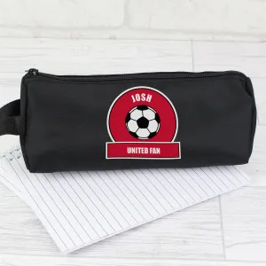 Red Football Fan Pencil Case