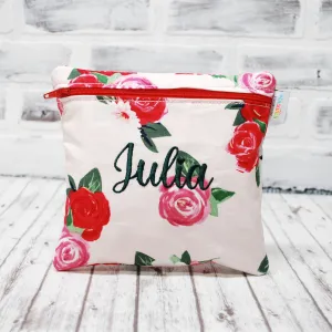 Red Roses Personalized Reusable Food Bag