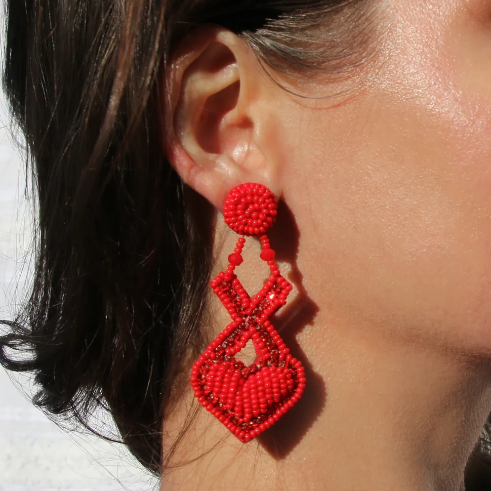 Red XOXO Valentine's Day Earrings X Treasure Jewels