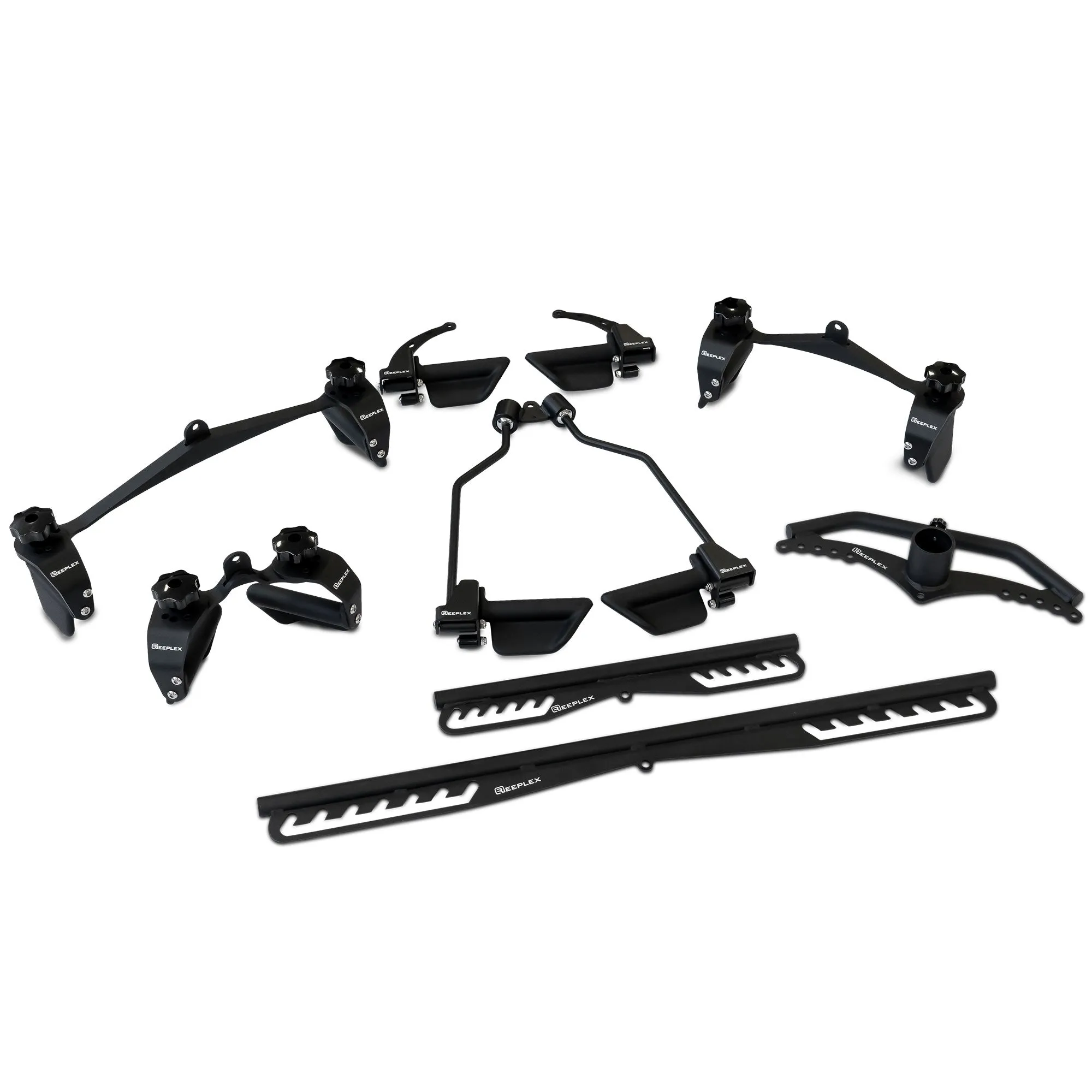Reeplex Adjustable NEO GRIP Cable Attachment 8 Piece Set with Storage Rack