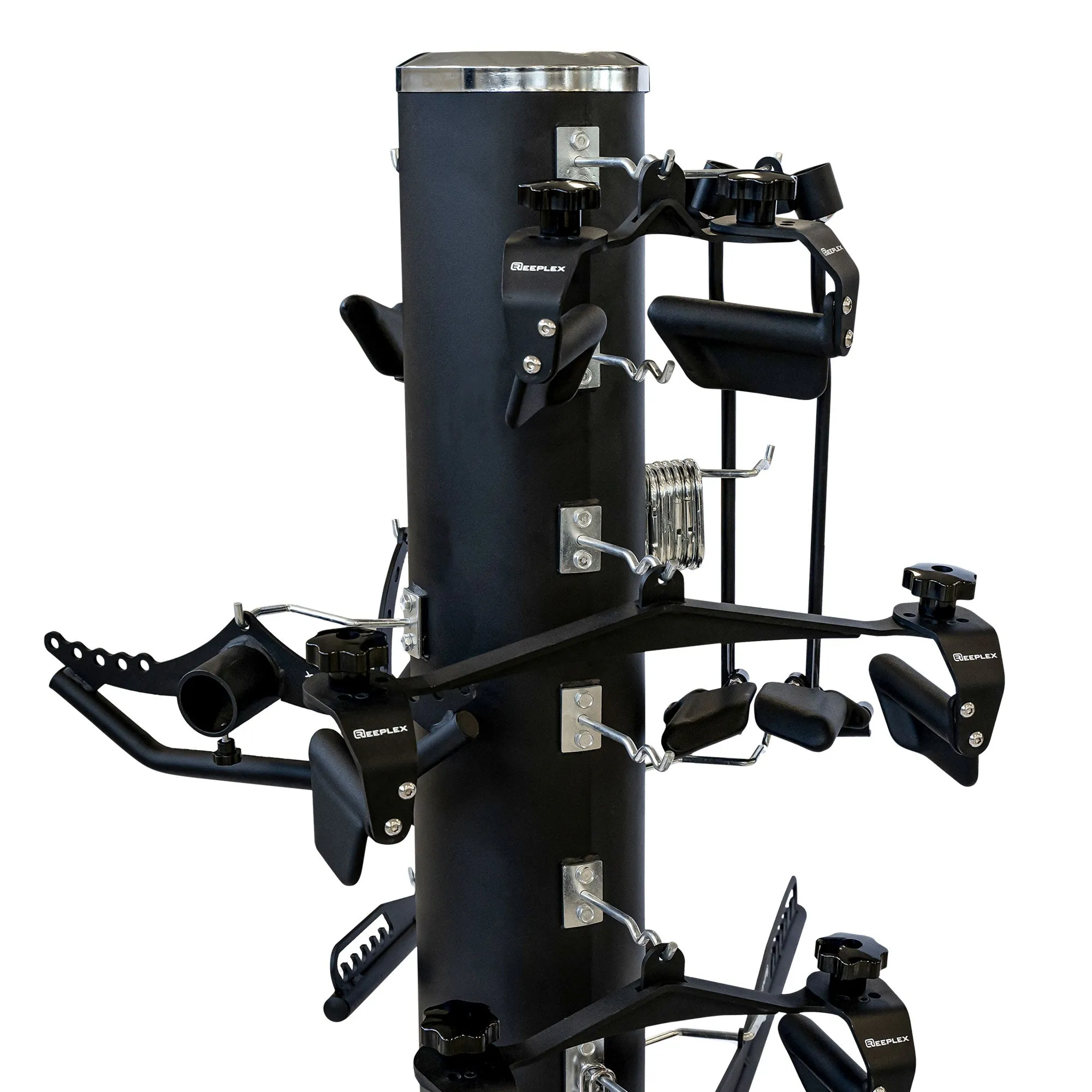 Reeplex Adjustable NEO GRIP Cable Attachment 8 Piece Set with Storage Rack