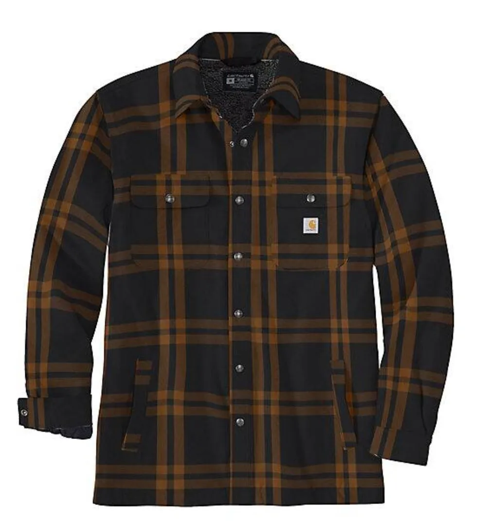 Relaxed Fit Flannel Sherpa-Lined Shirt Jac - 106354