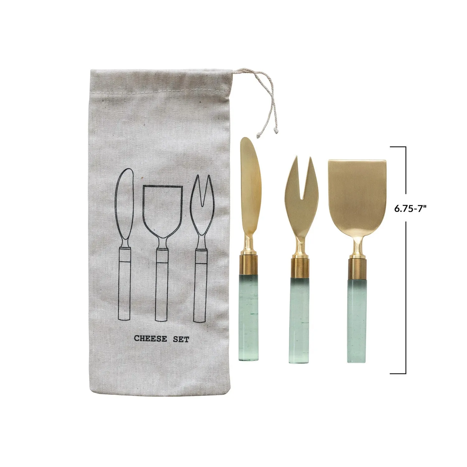 Resin Handles Cheese Knife Set