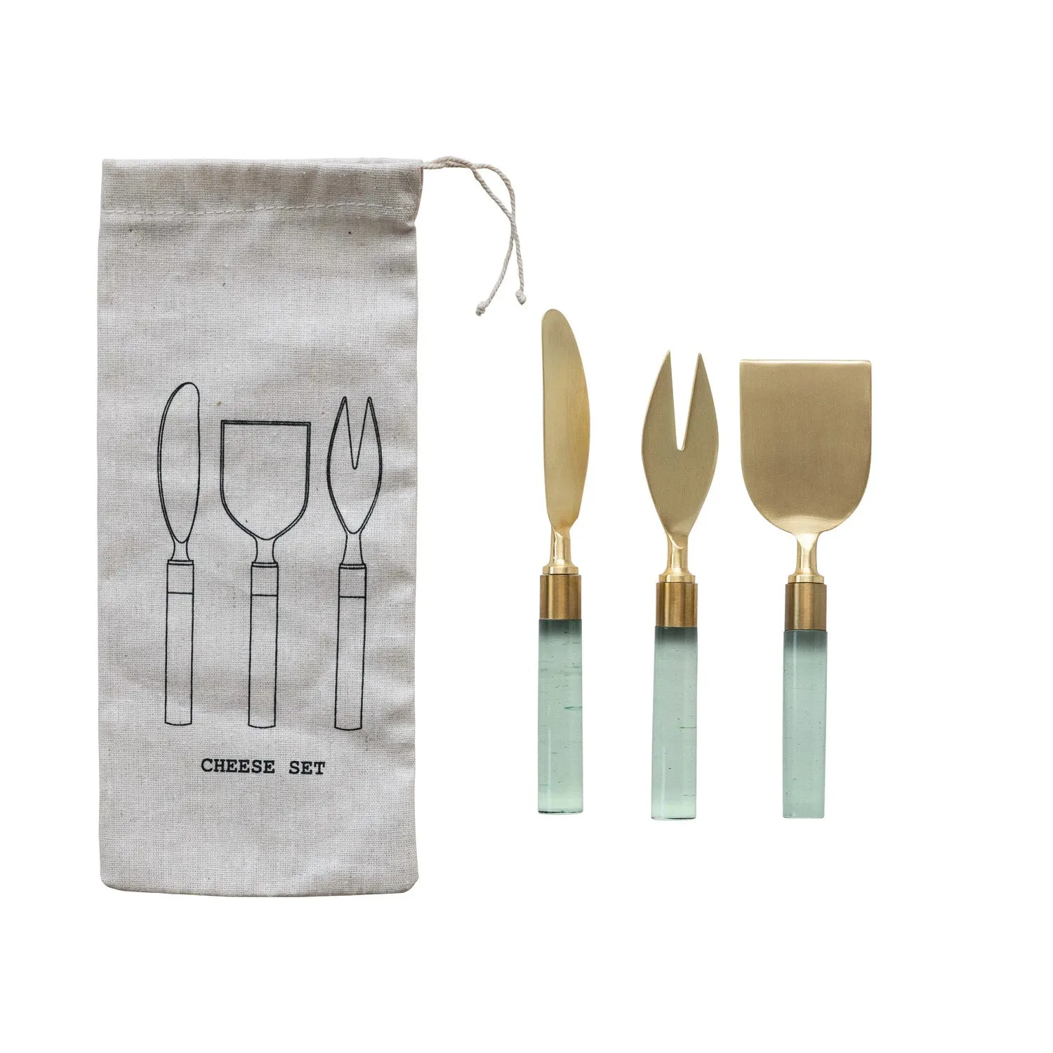 Resin Handles Cheese Knife Set