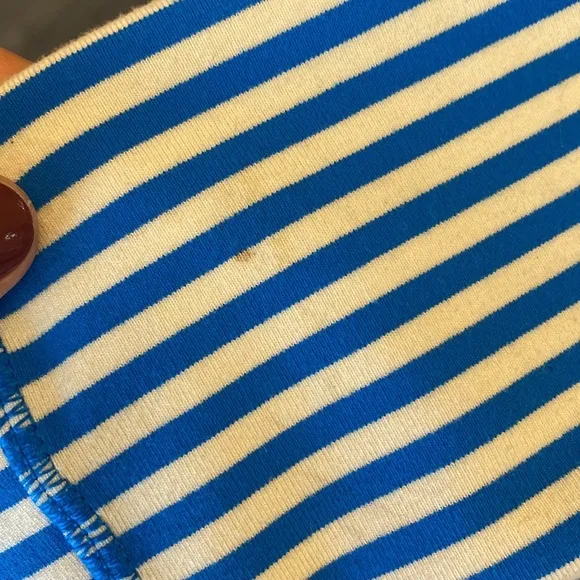 *Reworked* Lululemon Daily Yoga Jacket Beaming Blue/Classic Stripe Size 10