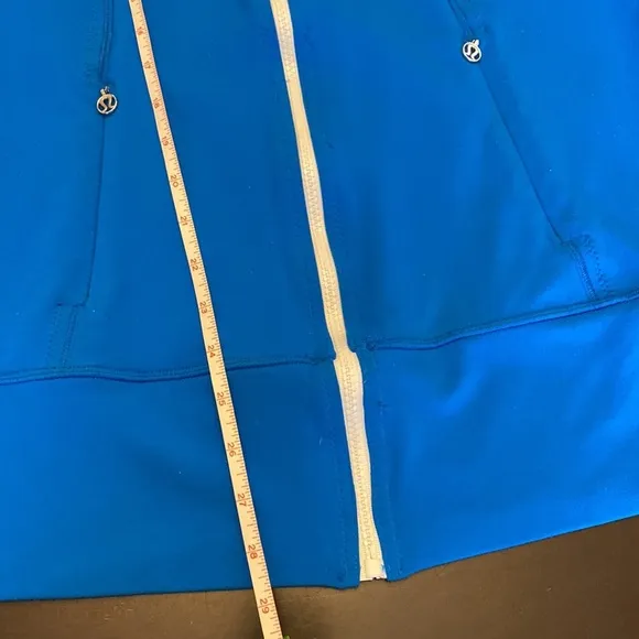 *Reworked* Lululemon Daily Yoga Jacket Beaming Blue/Classic Stripe Size 10