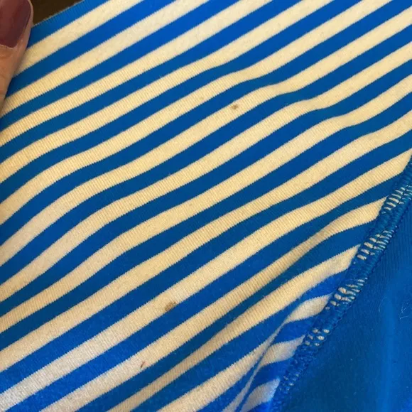 *Reworked* Lululemon Daily Yoga Jacket Beaming Blue/Classic Stripe Size 10