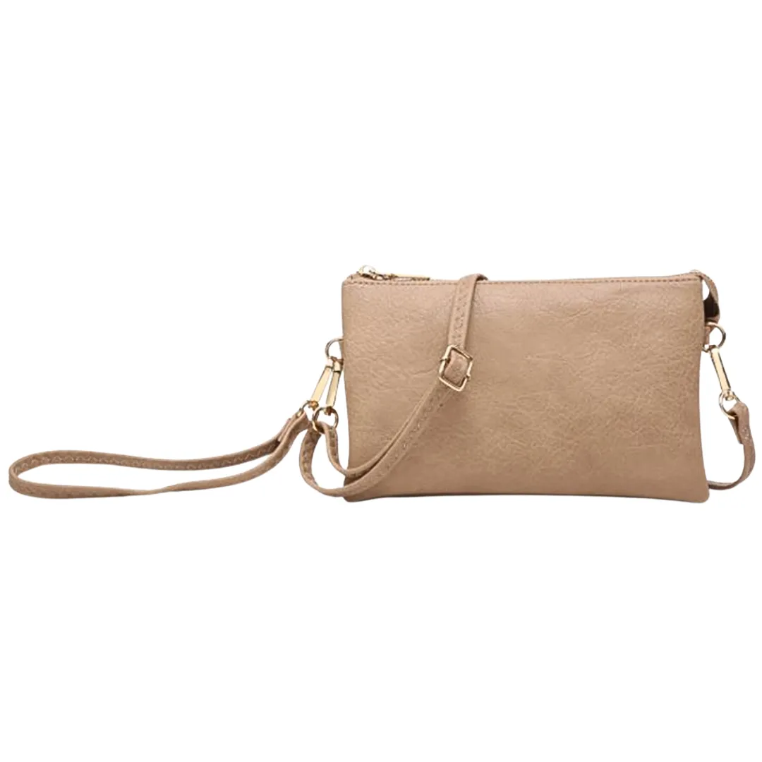 Riley 3 Compartment Purse With Zipper Closure