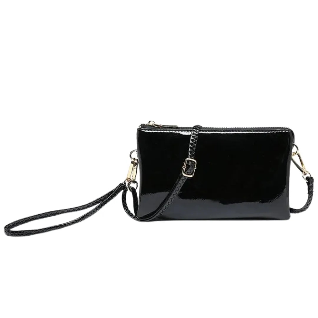 Riley 3 Compartment Purse With Zipper Closure