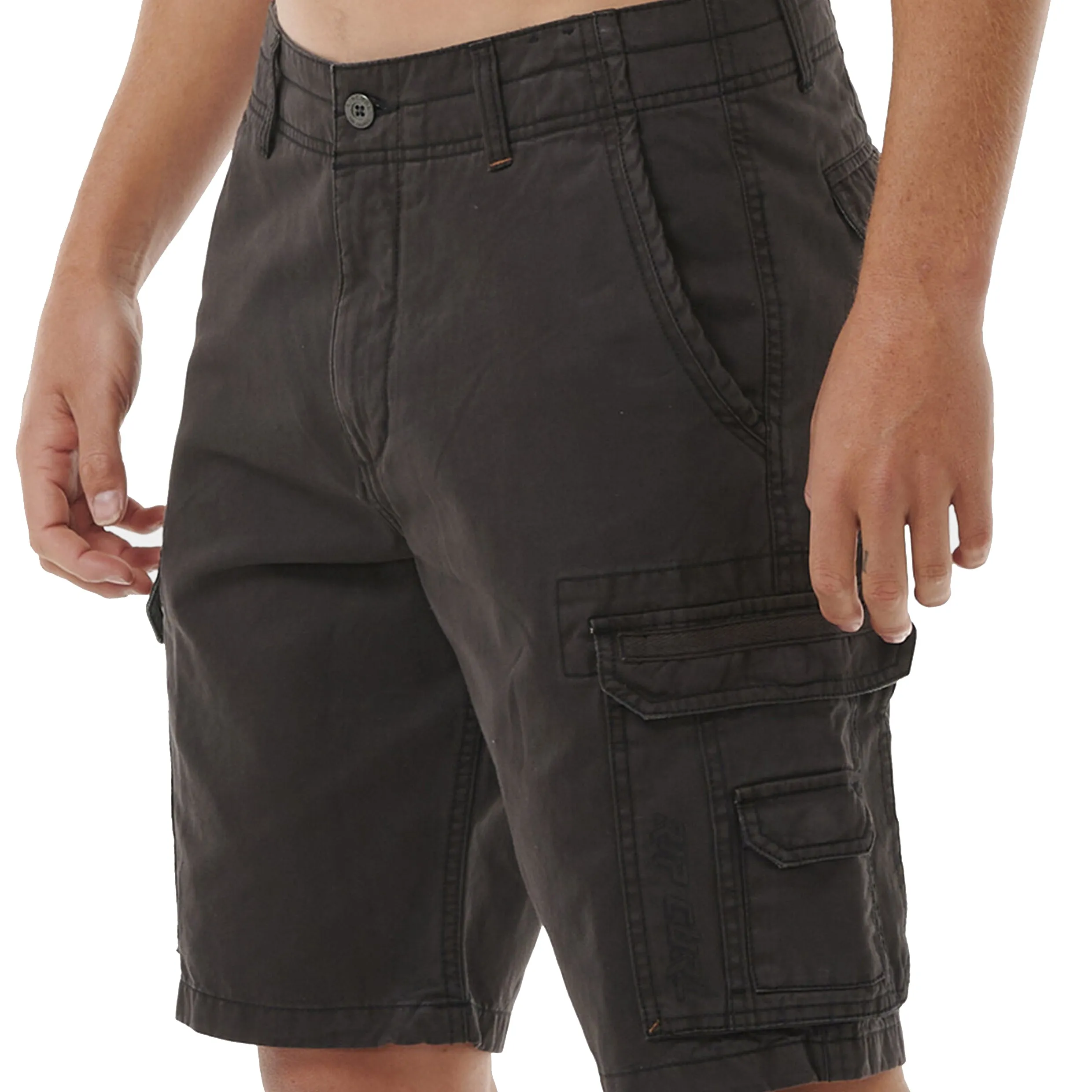 RIP CURL CLASSIC SURF TRAIL CARGO SHORT WASHED BLACK