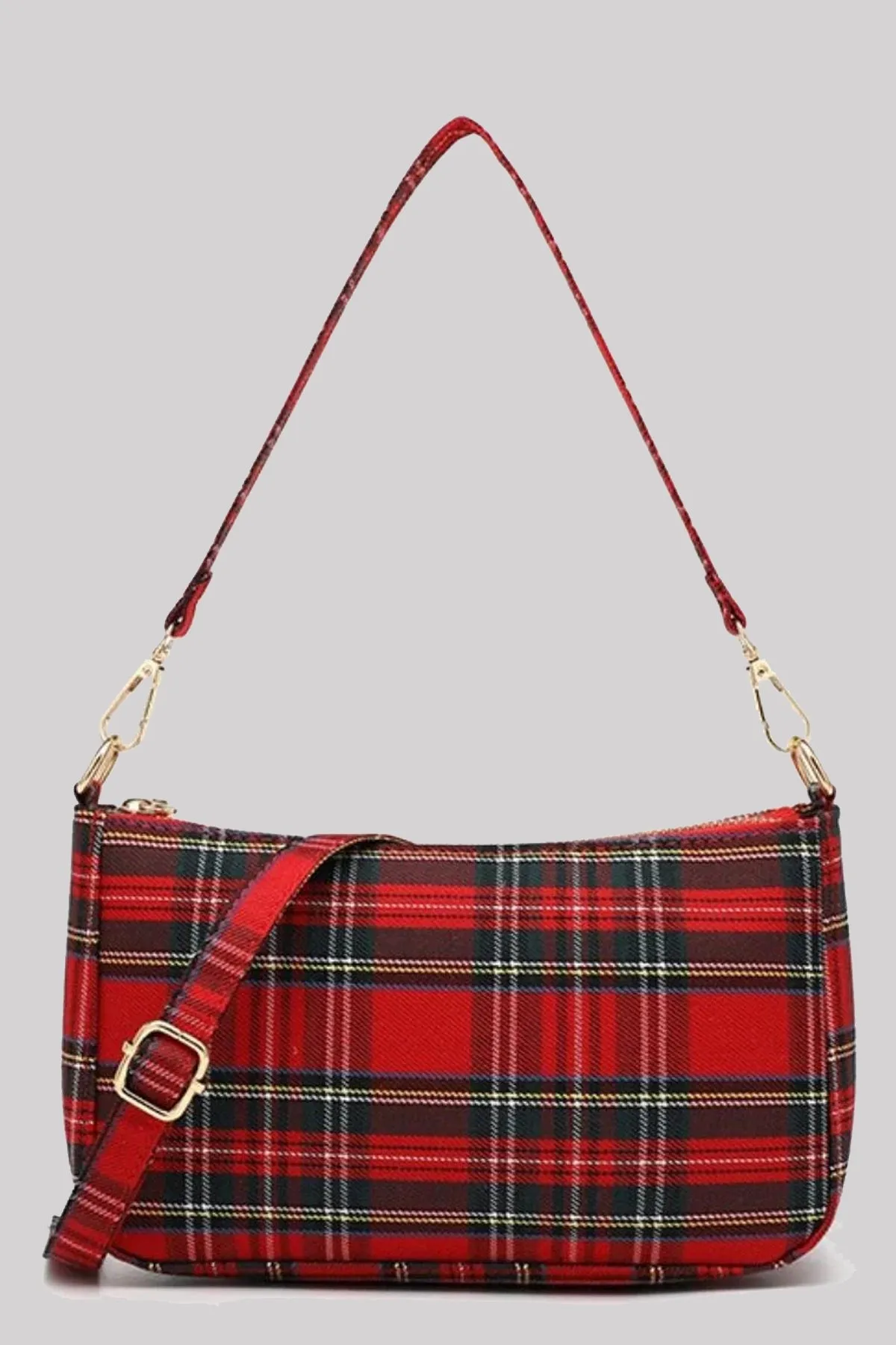 Ro Rox Sheena Crossbody Handbag Tartan Check Punk Grunge 90's Style