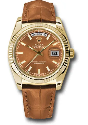 Rolex 18k Yellow Gold Day-Date on Strap # col