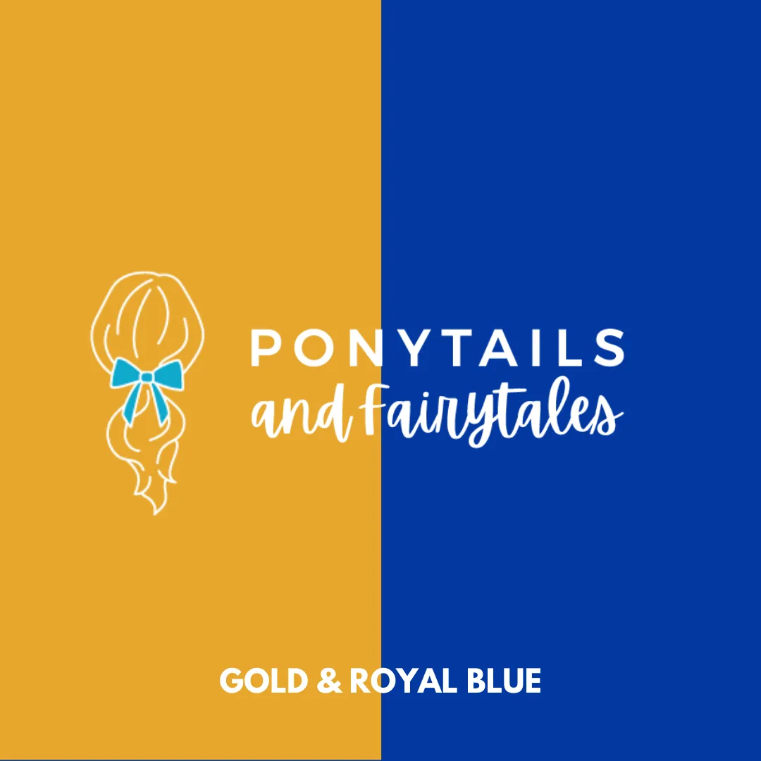 Royal Blue & Gold Hair Accessories