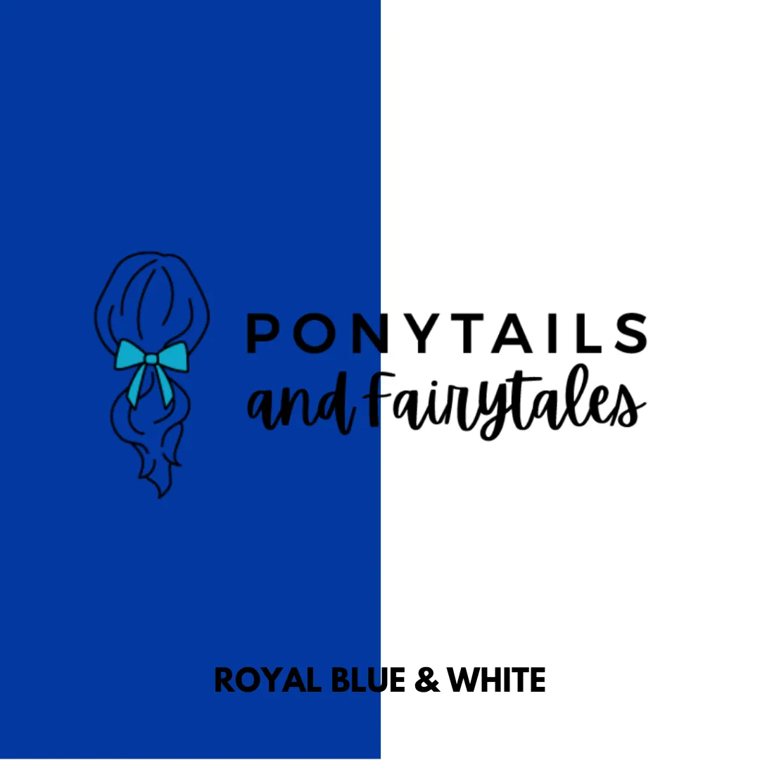 Royal Blue & White Hair Accessories