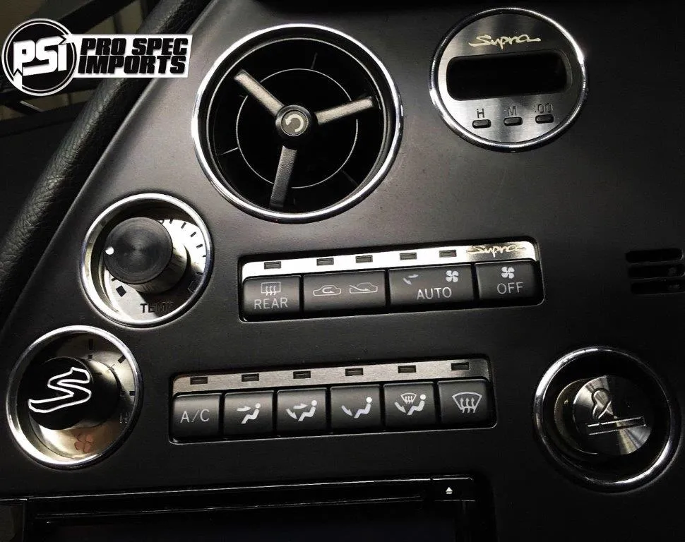 S1 Clock Stainless Steel Face Plate with 'Supra' logo