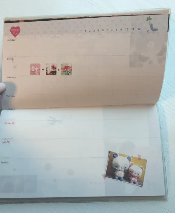 Sad Teddy Bear Daily Planner Scheduler - Undated Journal