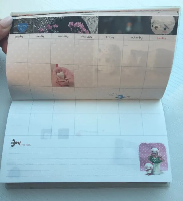 Sad Teddy Bear Daily Planner Scheduler - Undated Journal