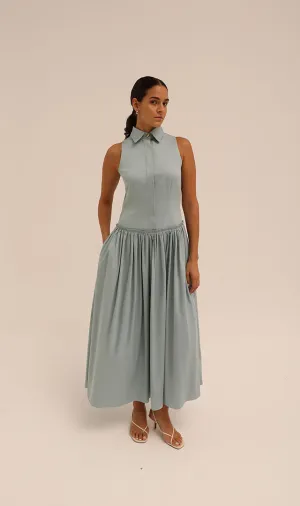 Sama Shirt Dress in Blue