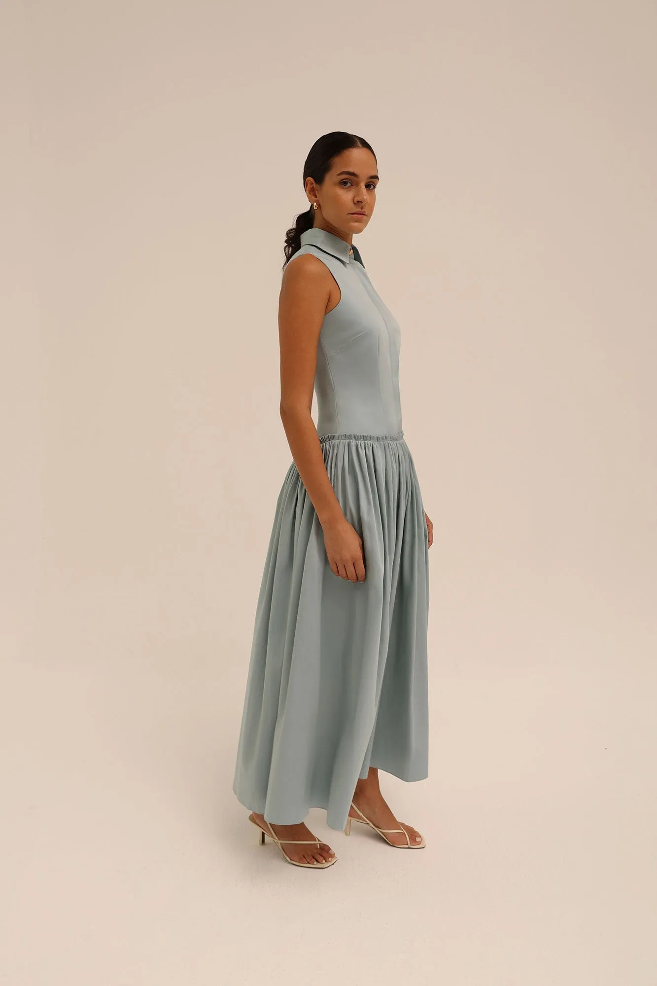 Sama Shirt Dress in Blue