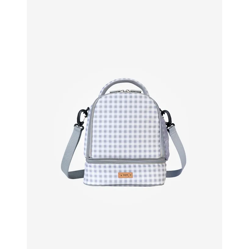 Saro Baby Thermal Lunch Bag - Gray Check