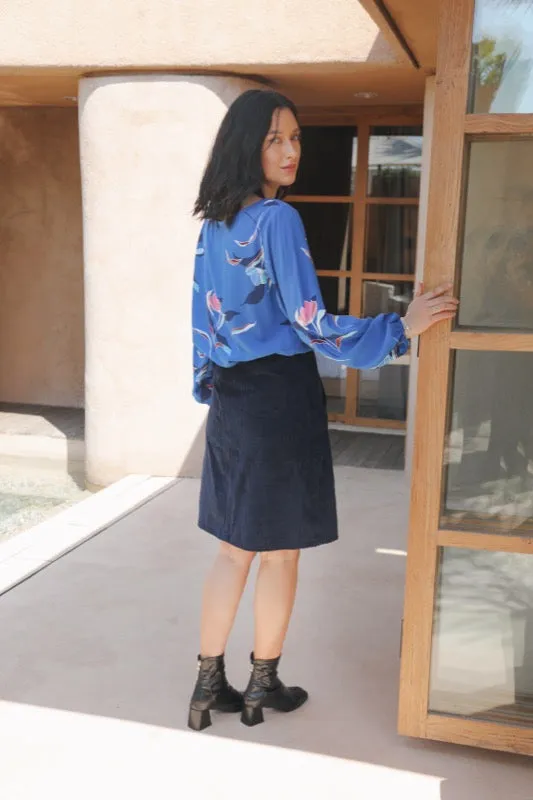Sasha Skirt - Navy Corduroy