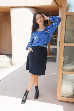 Sasha Skirt - Navy Corduroy