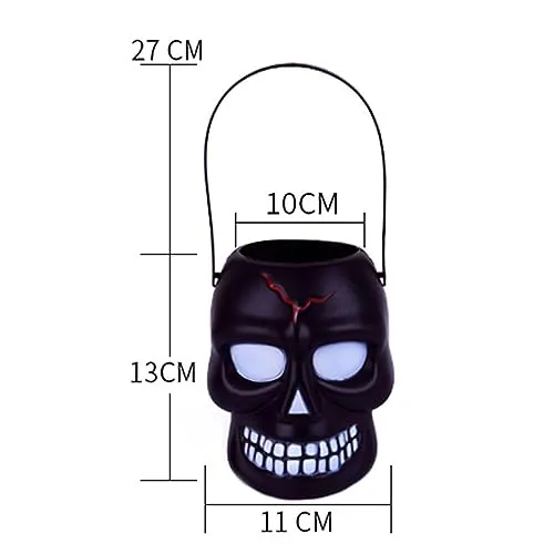 SAZ DEKOR Halloween Candy Bucket Trick or Treat Basket Kids Halloween Party Decoration