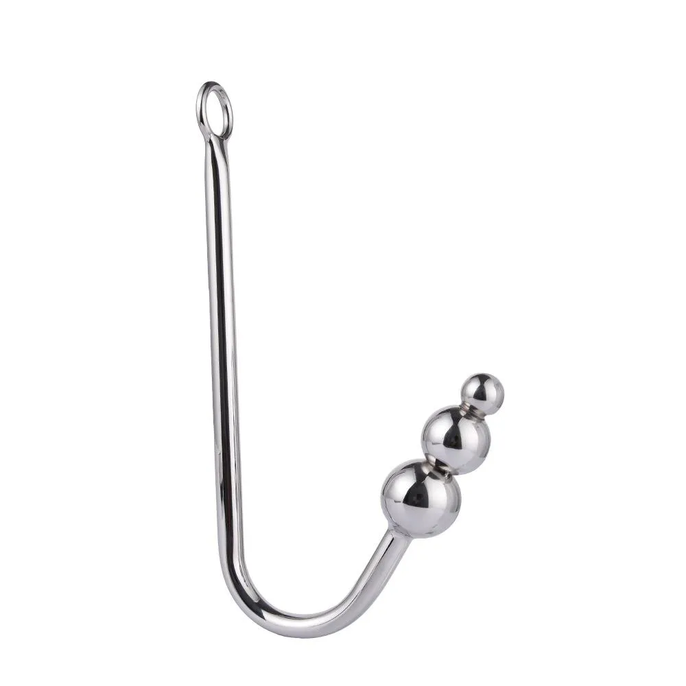 Scandals Premium Stainless Steel Beaded Anal Hook – S&M BDSM Pleasure Tool for Beginners & Experts