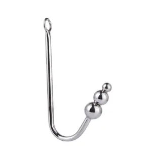 Scandals Premium Stainless Steel Beaded Anal Hook – S&M BDSM Pleasure Tool for Beginners & Experts