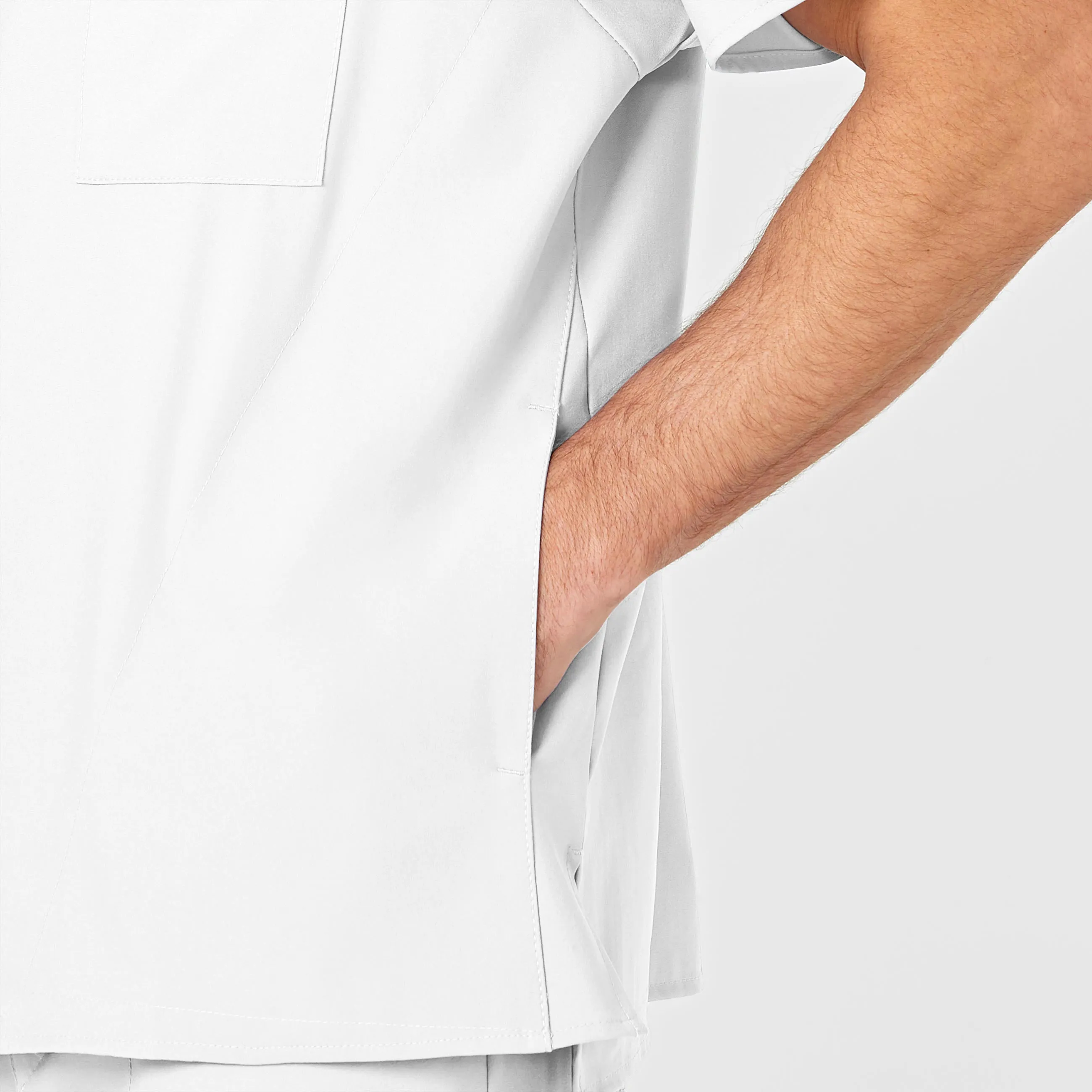 SCC W123 Men's V-Neck Scrub Top With Logo