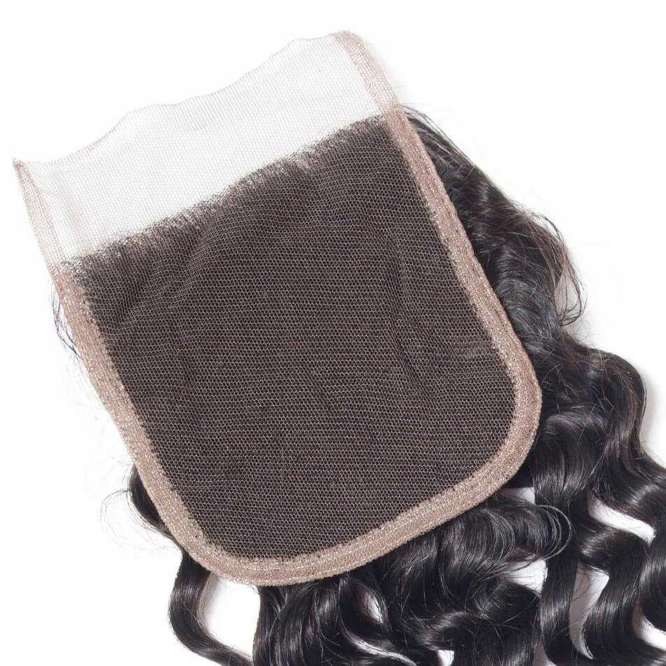 Sdamey Brazilian Deep Wave Human Hair 6X6 Lace Closure