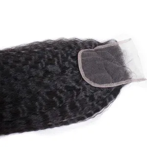 Sdamey Brazilian Kinky Straight Human Hair 6X6 Lace Closure