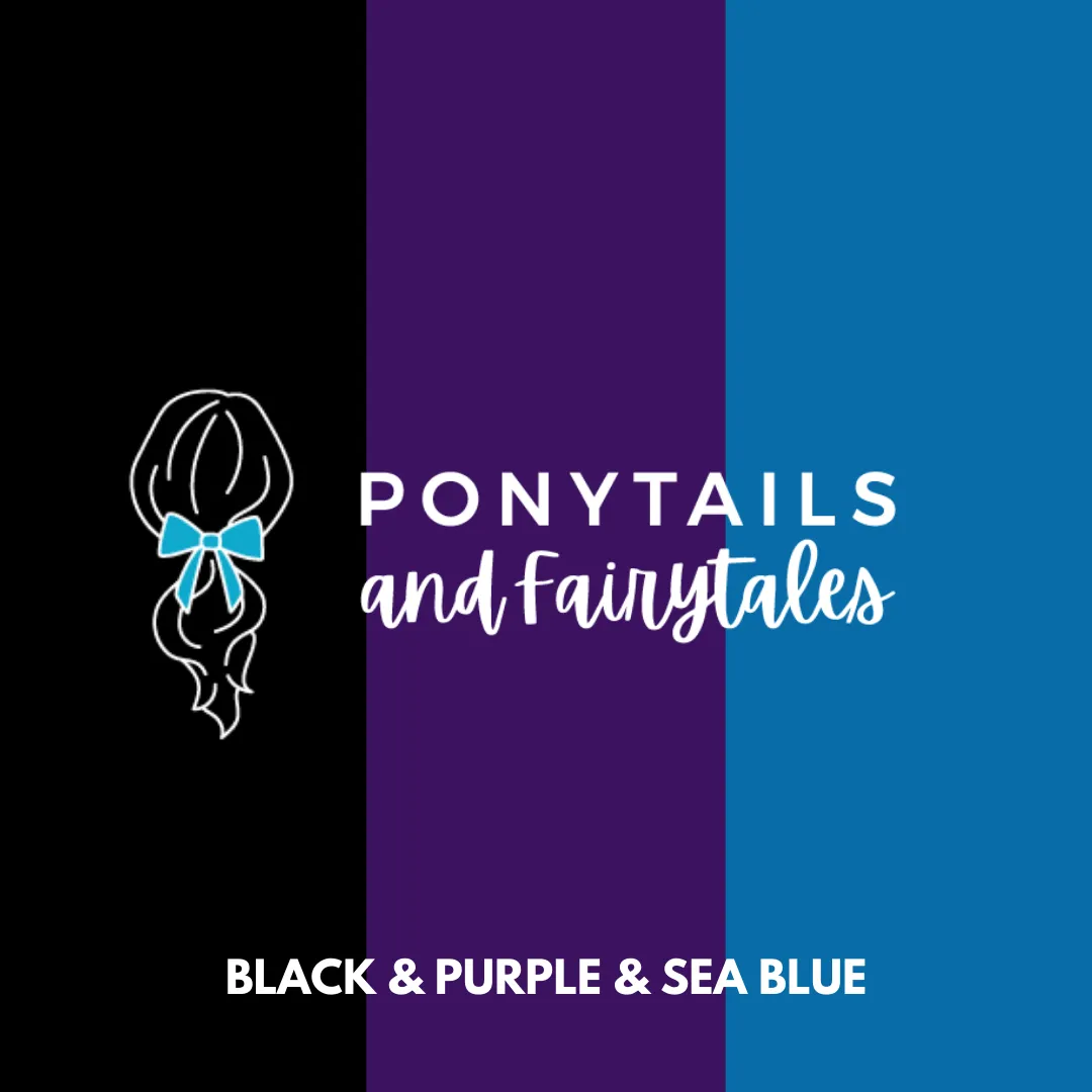 Sea Blue & Purple & Black Hair Accessories