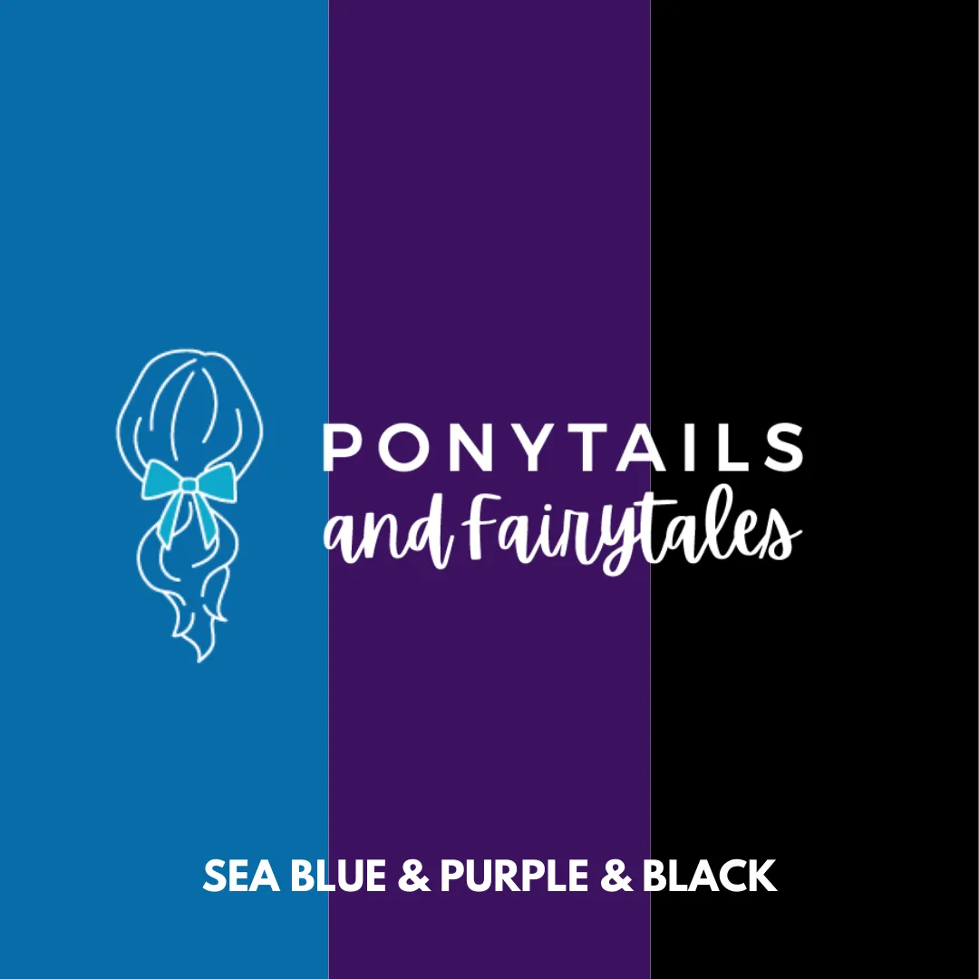 Sea Blue & Purple & Black Hair Accessories