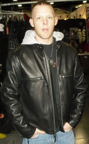 SedonaLeatherJacketW/Zip-offHood-Pockets