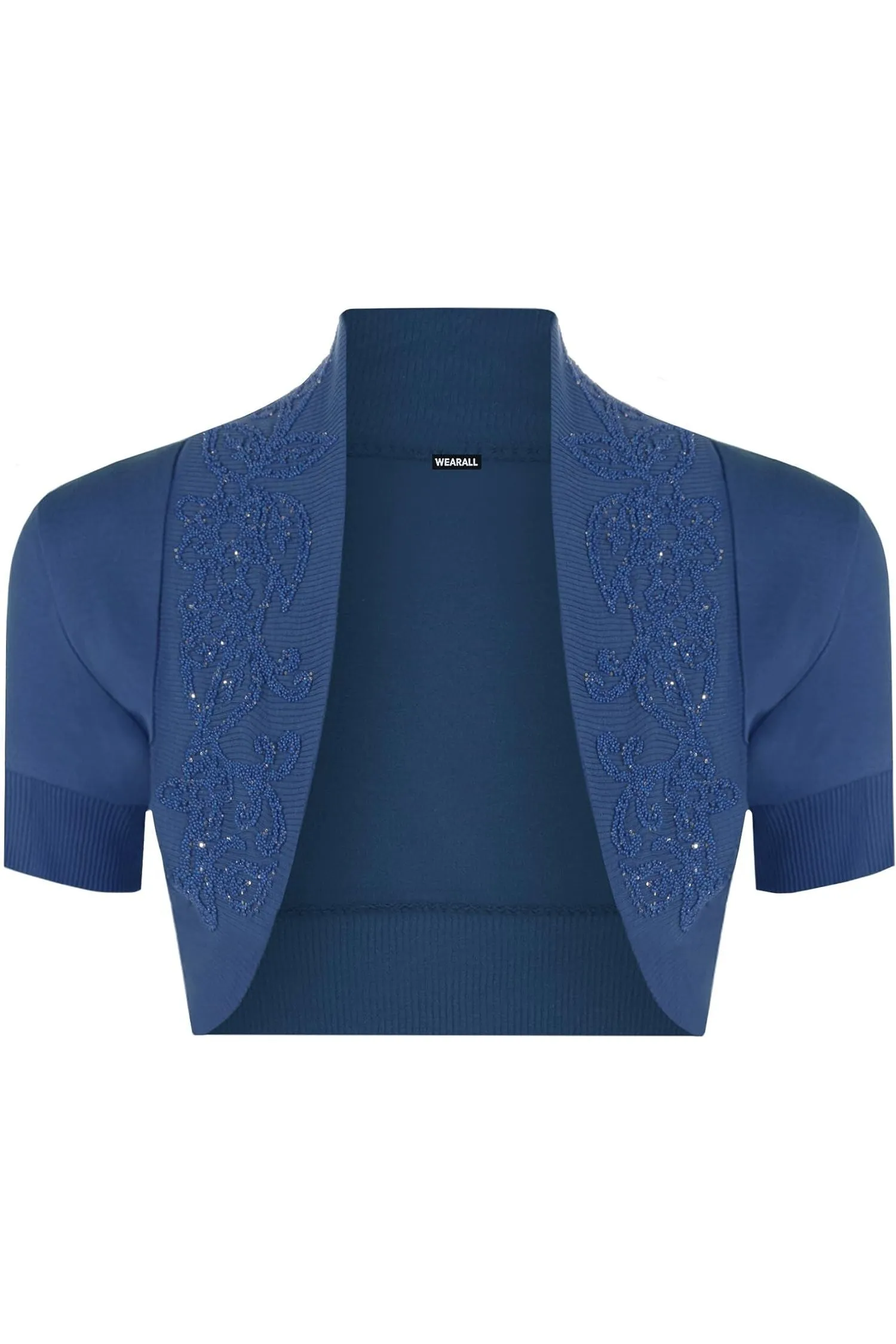 Short Sleeve Beaded Shrug