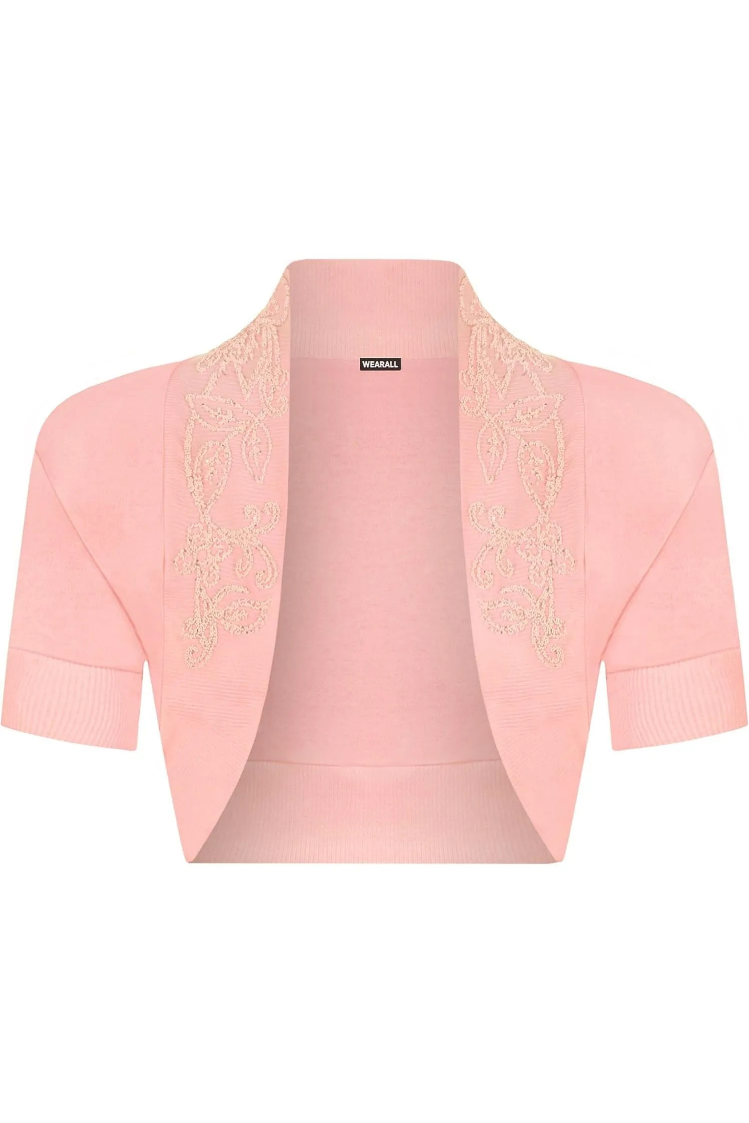 Short Sleeve Beaded Shrug