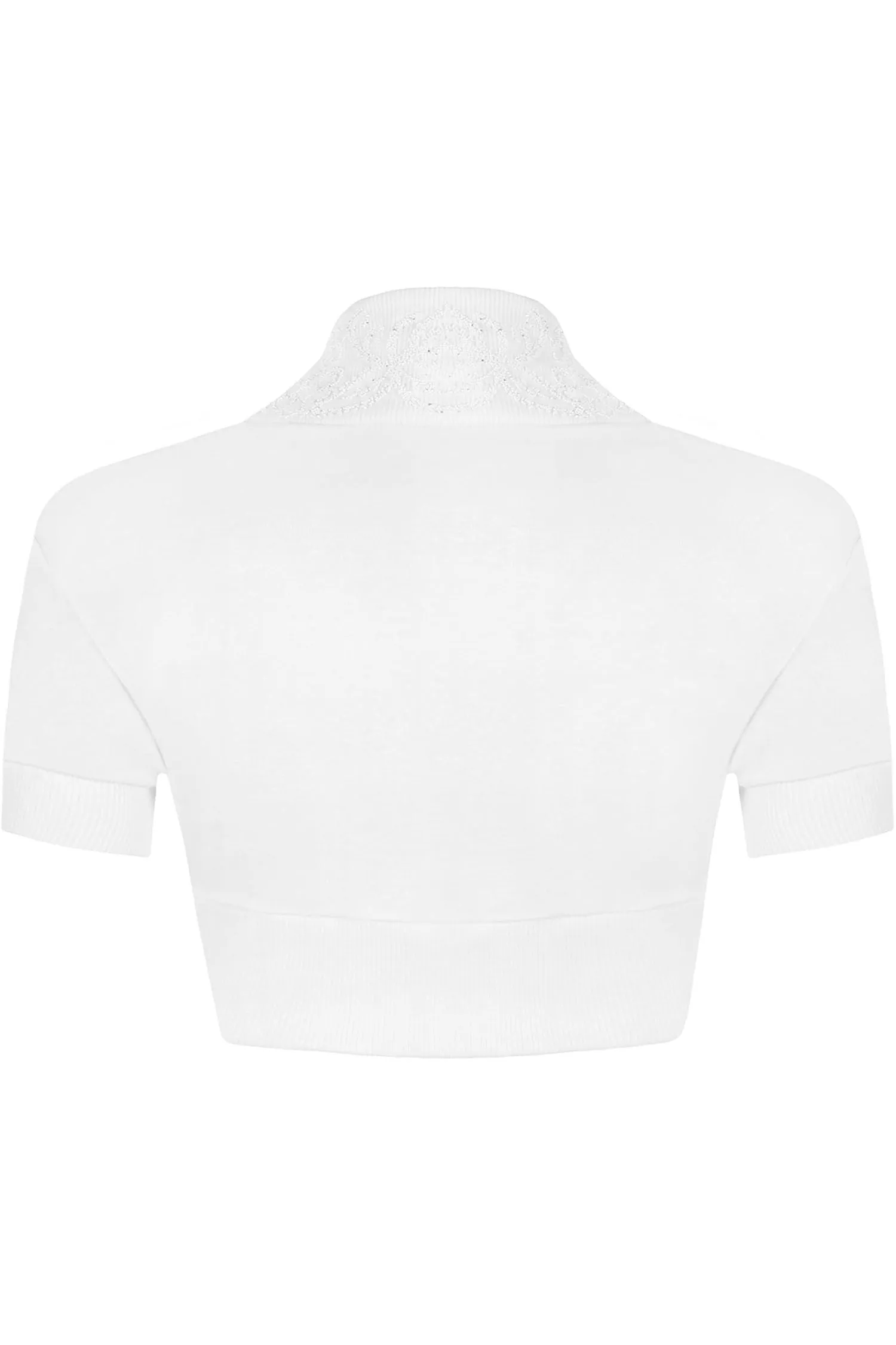 Short Sleeve Beaded Shrug