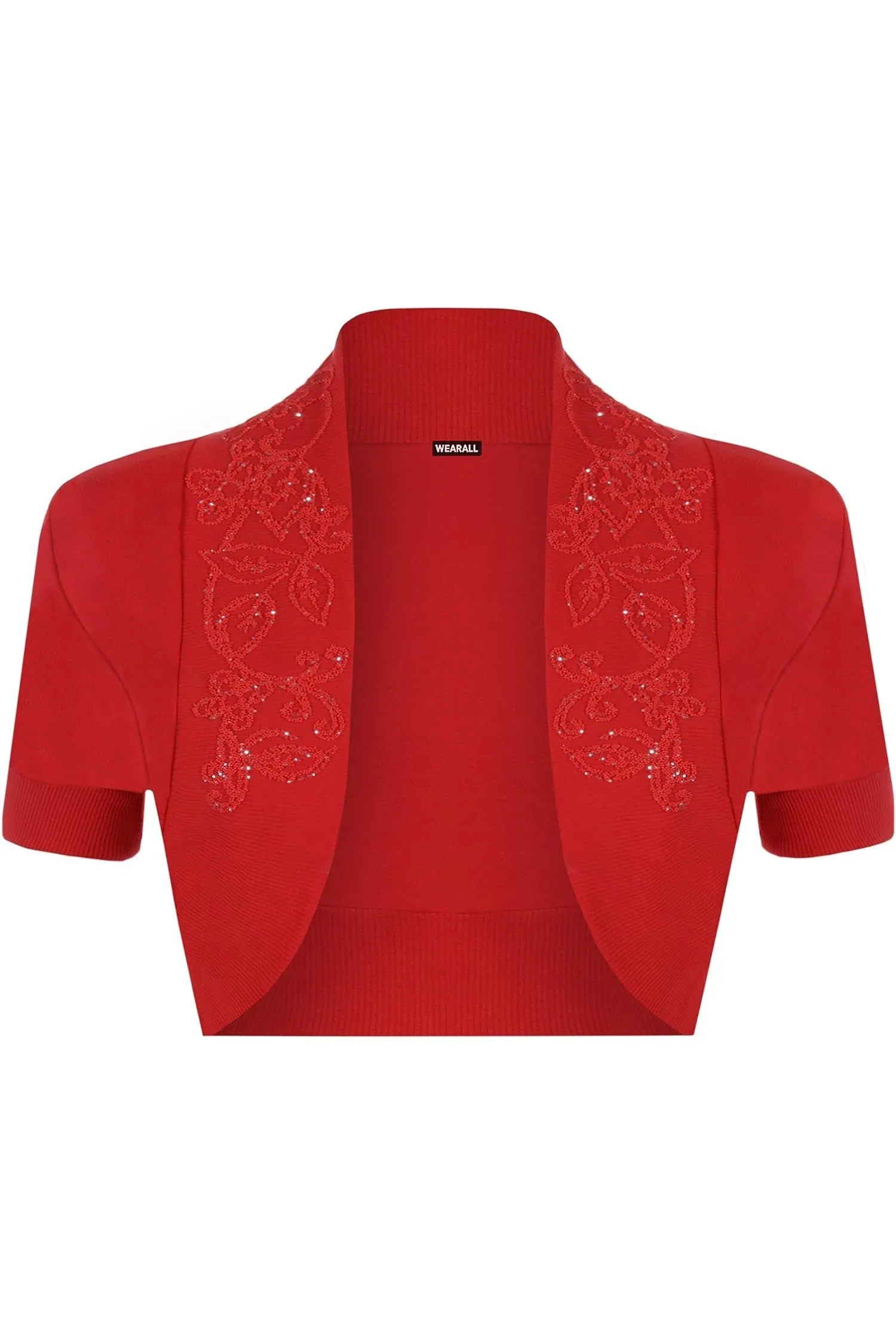 Short Sleeve Beaded Shrug