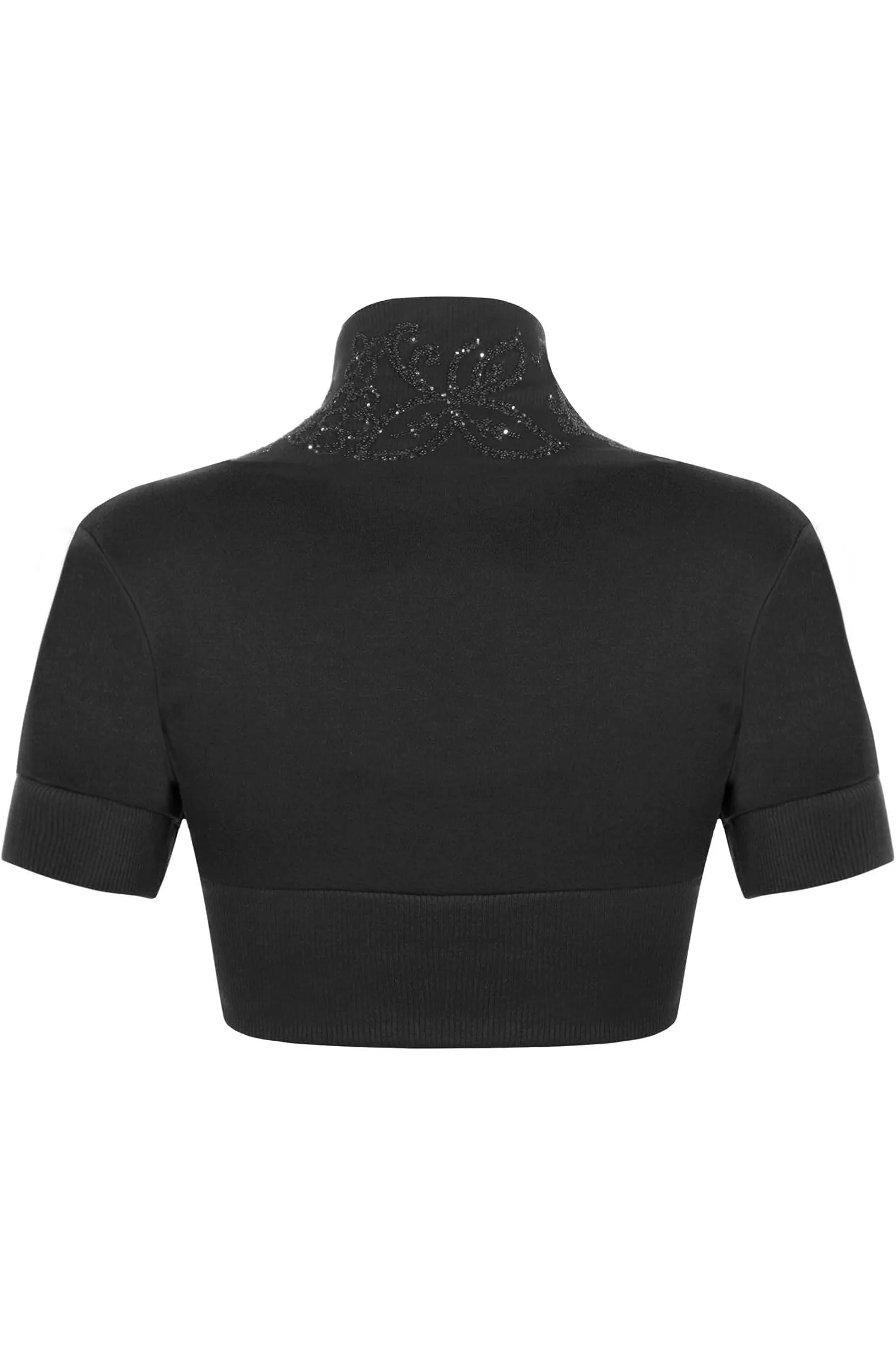 Short Sleeve Beaded Shrug