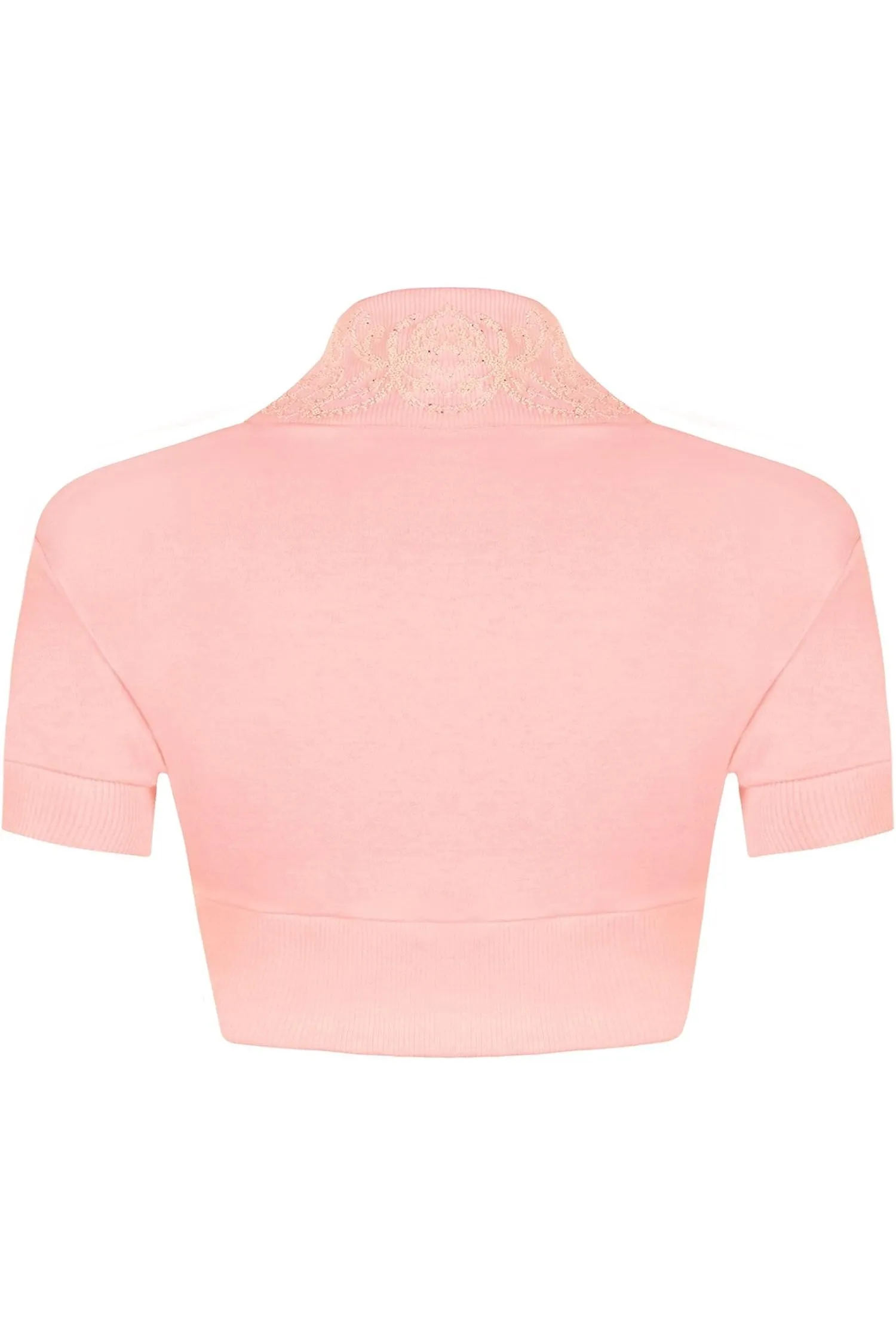 Short Sleeve Beaded Shrug